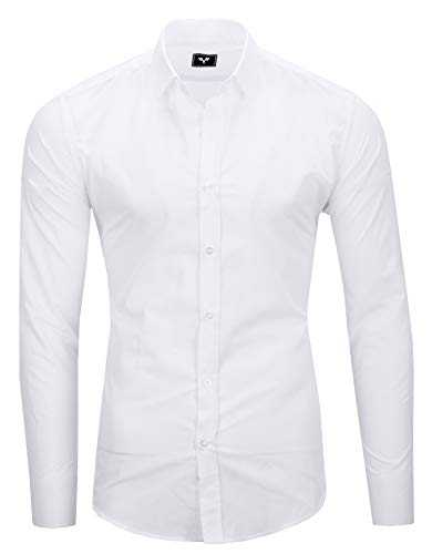Kayhan Herren Hemd, TwoFace als Uni Weiß 5XL von Kayhan