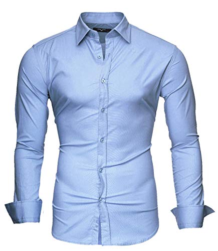 Kayhan Langarmhemd A.L.T Pastellblau 4XL von Kayhan