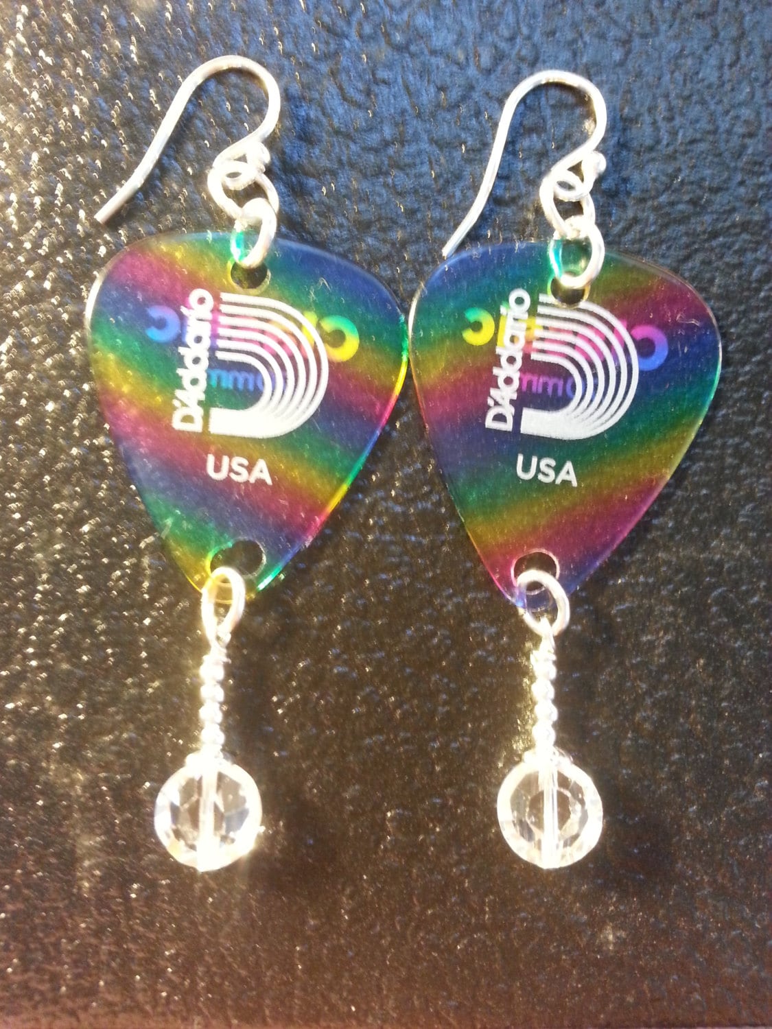 sterling Silber Gitarre Pick Ohrringe sterling Silber Gitarre Pick Ohrringe von Kaylaney