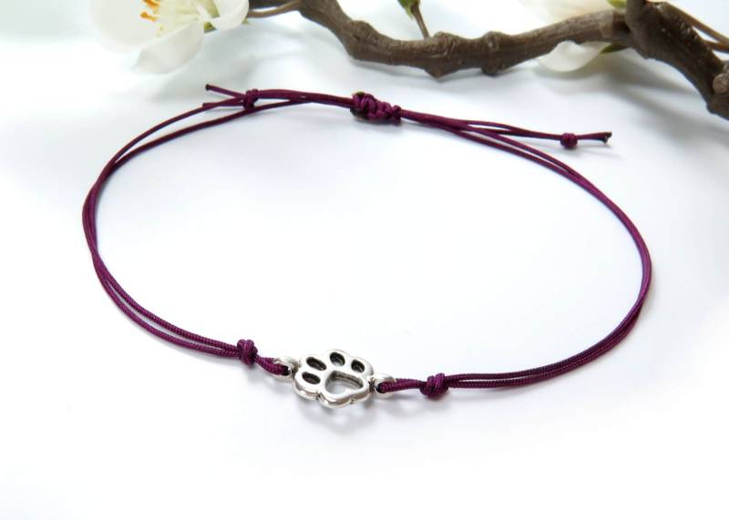 Armband Andenken Katze Hund Silberfarben Farbwahl 25 Farben von KayleighUndSorrow