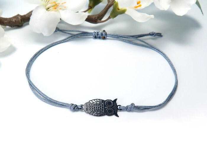 Armband Eule Schwarz Farbwahl Armband Eule Schwarz Farbwahl von KayleighUndSorrow