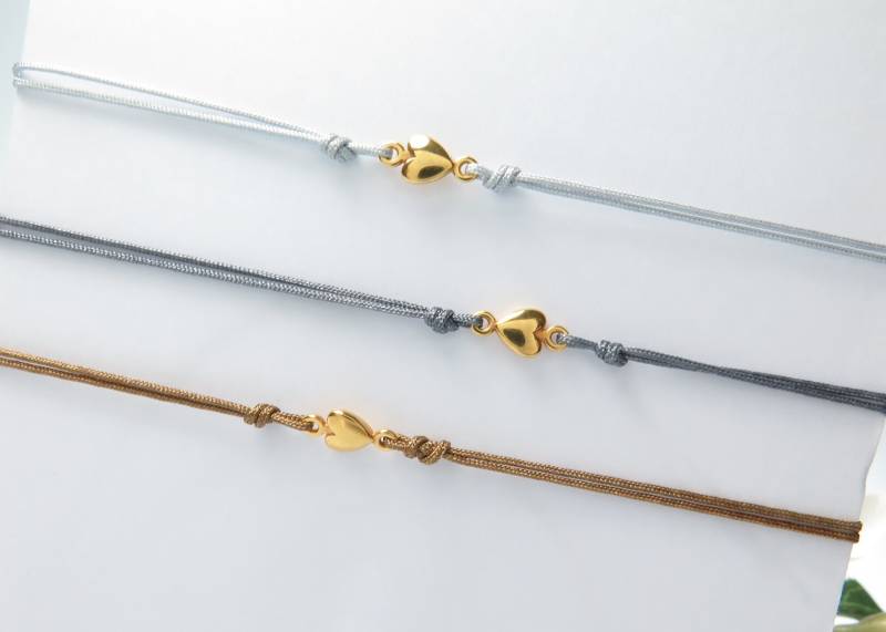 Armband Herz Goldfarben Freundschaftsarmband Farbwahl 25 Farben Armband Herz Goldfarben Freundschaftsarmband Farbwahl 25 Farben von KayleighUndSorrow