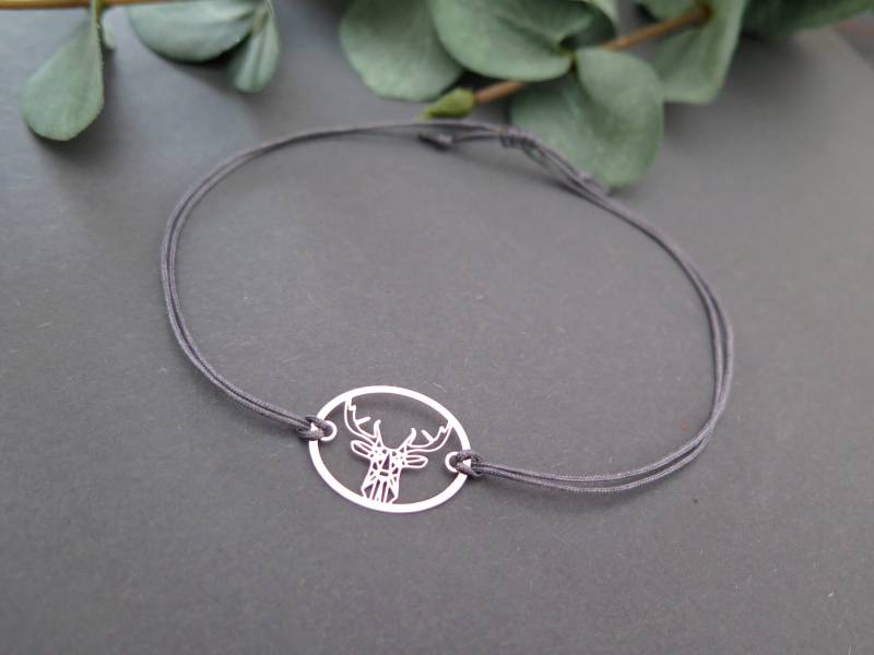 Armband Hirsch Rosegoldfarben Freundschaftsarmband Farbwahl 25 Farben Armband Hirsch Rosegoldfarben Freundschaftsarmband Farbwahl 25 Farben von KayleighUndSorrow