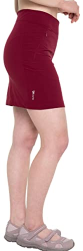 Kaymountain Damen Trekking Wander Outdoor Skort Hosenrock Rock Short Marbella Ultra Leicht Rubin 38 von Kaymountain