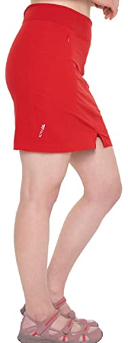 Kaymountain Damen Trekking Wander Outdoor Skort Hosenrock Rock Short Marbella Ultra Leicht Red 44 von Kaymountain