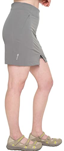 Kaymountain Damen Trekking Wander Outdoor Skort Hosenrock Rock Short Marbella Ultra Leicht Stone 44 von Kaymountain