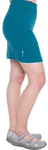 Kaymountain Damen Trekking Wander Outdoor Skort Hosenrock Rock Short Marbella Ultra Leicht Pacific 46 von Kaymountain