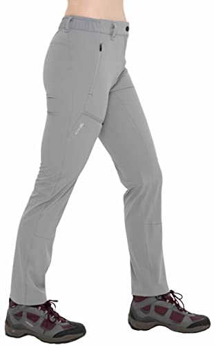 Kaymountain Damen Trekking Wander Outdoor Hose Sevilla Classic Light lang Stone Grey 40 von Kaymountain