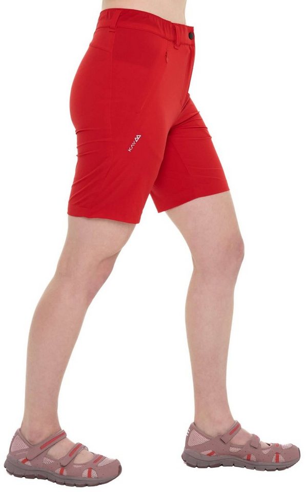 Kaymountain Trekkingshorts Damen Trekking Wander Outdoor Hose kurz Ibiza Ultra Leicht Red 34 von Kaymountain