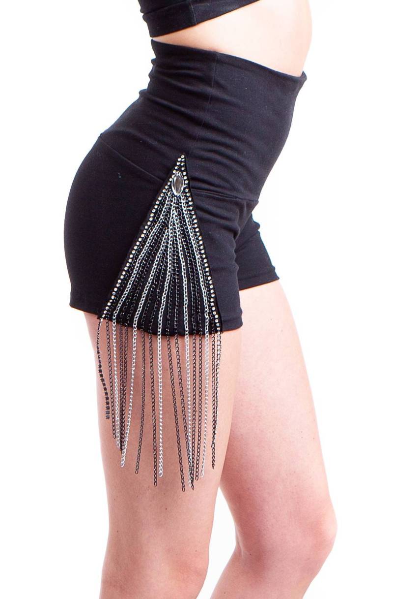 Ketten-Shorts Mit Hoher Taille, Festival Burning Man Style von KayoAnimeClothing