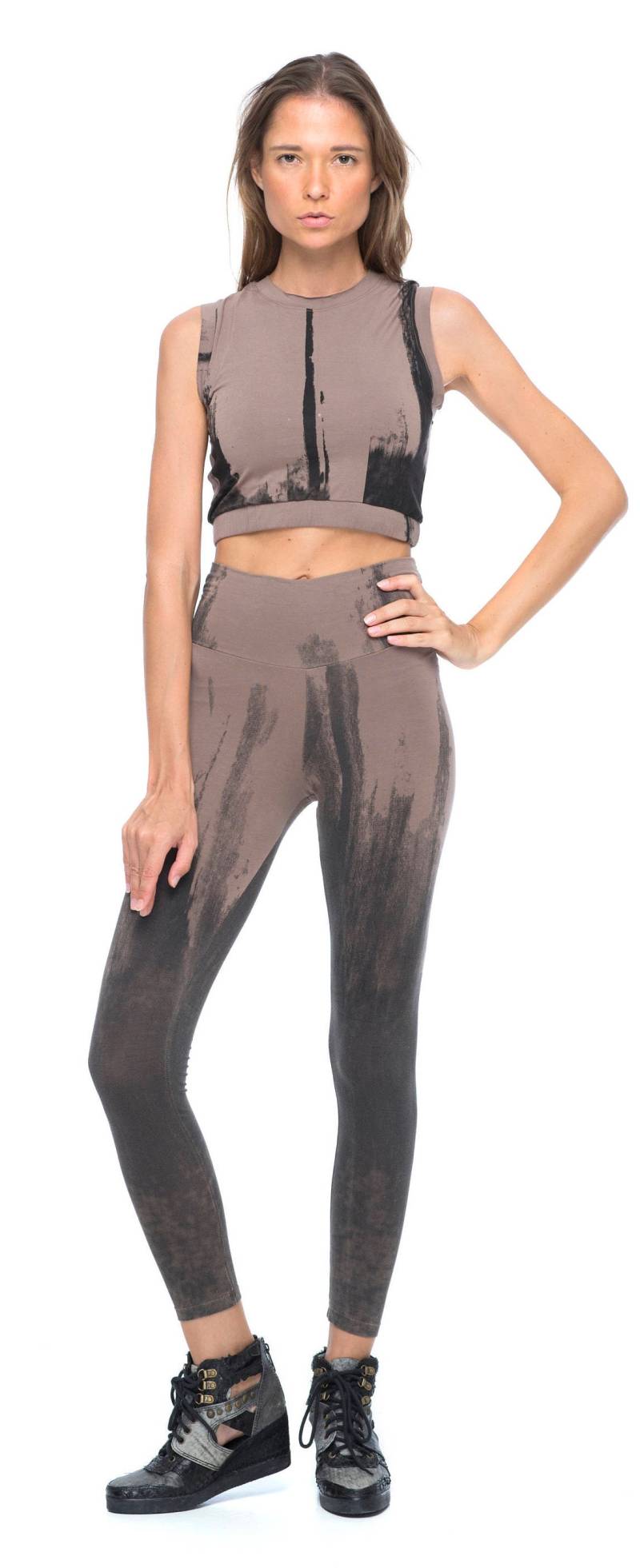 Leggings Mit Wabi-Sabi Print, Yoga-Kleidung Hoher Taille von KayoAnimeClothing