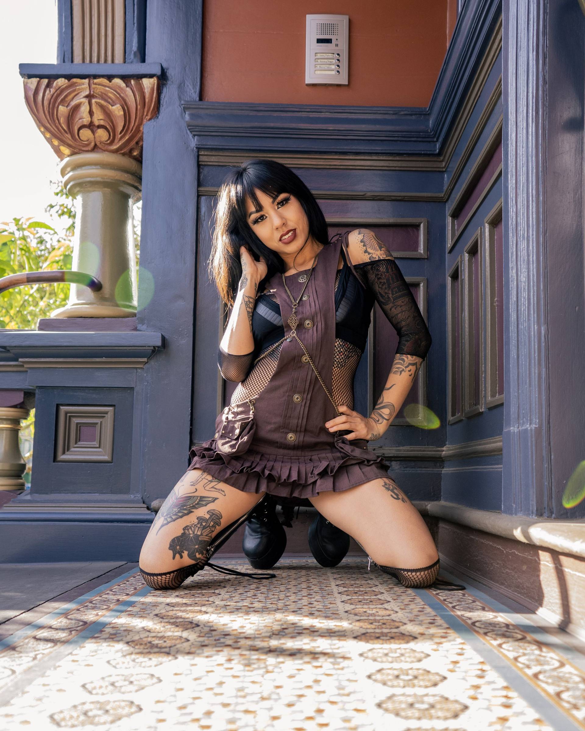 straps-Rock Romper Kleid, Abnehmbare Taschen, Burning Man Festival Outfit von KayoAnimeClothing