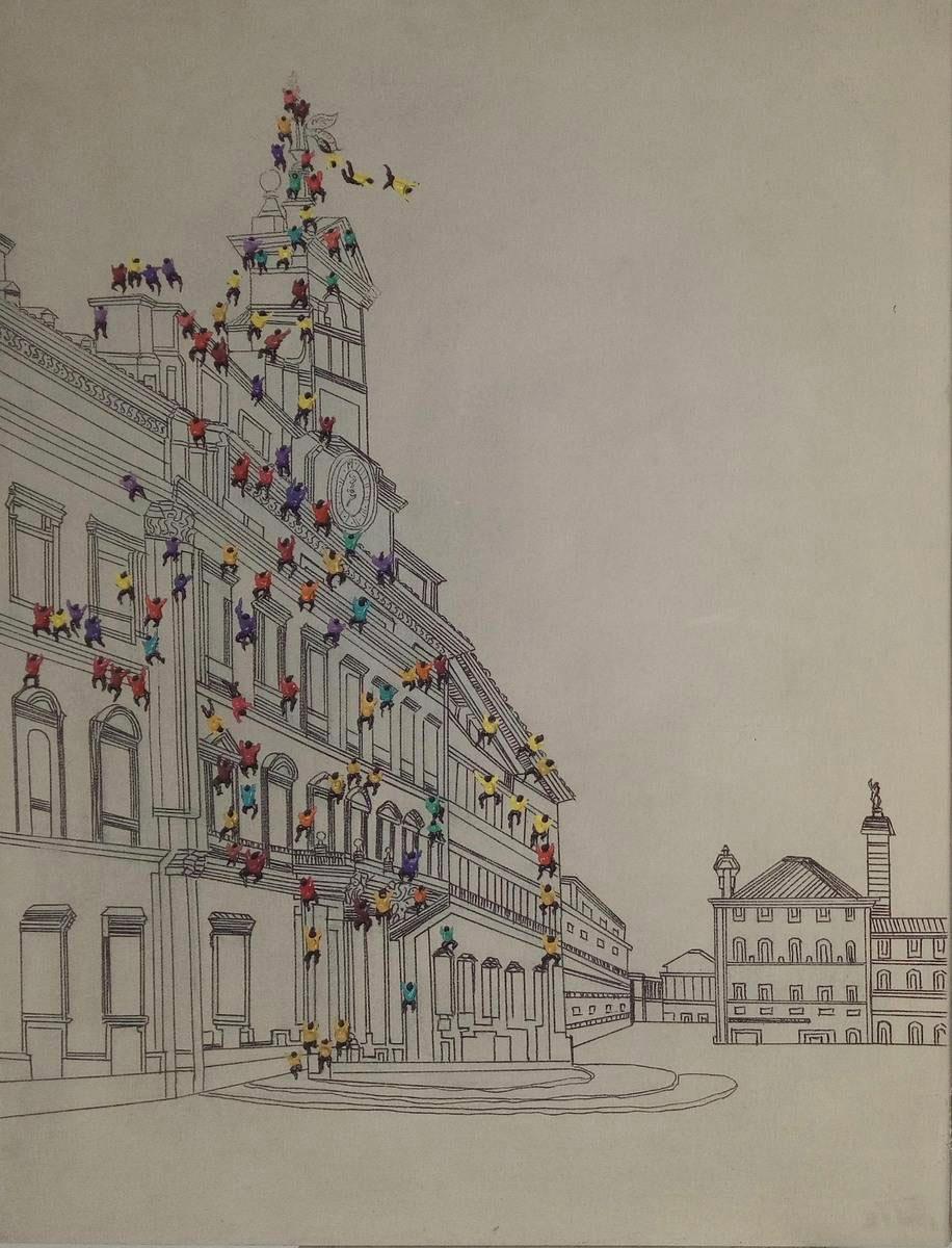 Kayoom Ölbild "Menschenmenge I" 100cm x 75cm von Kayoom