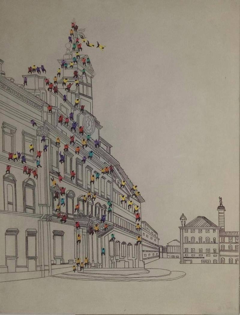 Kayoom Ölbild "Menschenmenge I" 100cm x 75cm von Kayoom