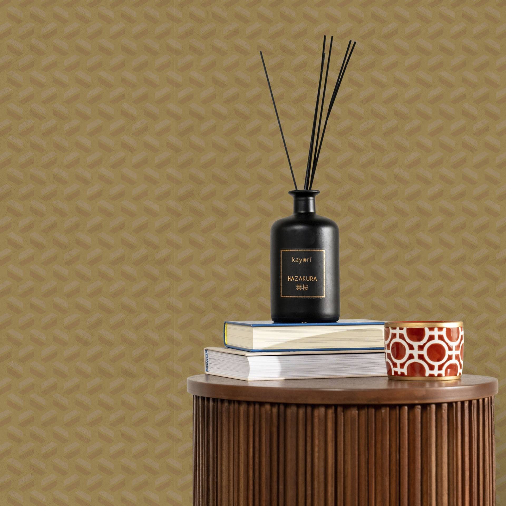 kayori Vliestapete "Myoka" geometrisch glatt 10mx52cm (ca. 5m2) von Kayori
