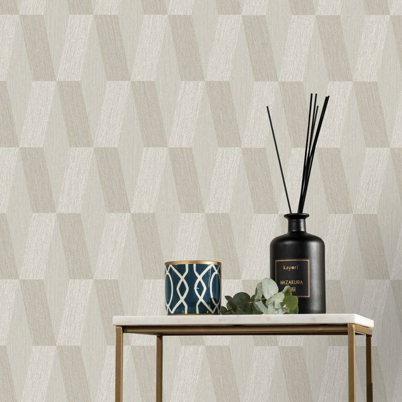 kayori Vliestapete "Zao Sand" grafisch glatt 10mx52cm (ca. 5m2) von Kayori