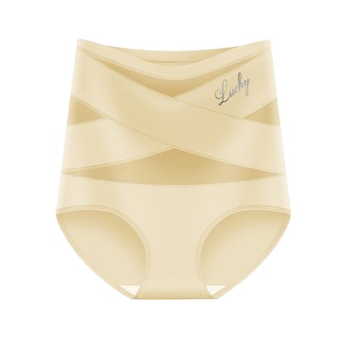 KayuHpFQ Höschenset für Damen mit hoher Taille,Bauchmuskelformung durch Kreuzkompression,Nahtlose Lift-Slips zum Abnehmen,3pcs,Flesh,S von KayuHpFQ