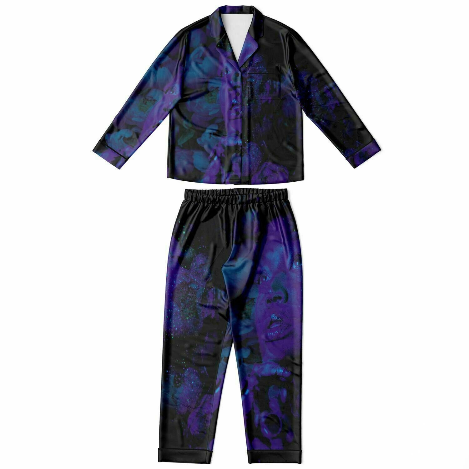 Lila Violett Schöne Damen Schlafanzug 2 Stk Passende Set von KayzersStore