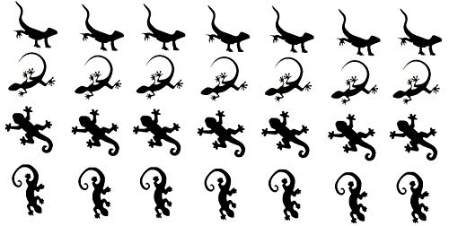 Lizard Collection Sammlung (Lizard Vinyl Stickers (Black)) von Kaz Creations