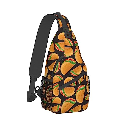 Cross-Brusttasche, Diagonal Taco Running Fanny Pack Gürteltasche mit verstellbarem Riemen für Damen und Herren, freihändige Geldbörse, Hüfttasche von KazUp