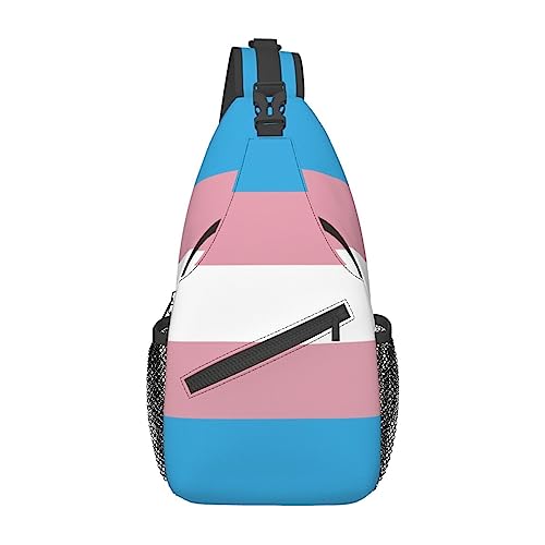 Cross-Brusttasche, Diagonal Transgender Pride Running Fanny Pack Gürteltasche mit verstellbarem Riemen für Damen und Herren, freihändige Geldbörse, Hüfttasche von KazUp