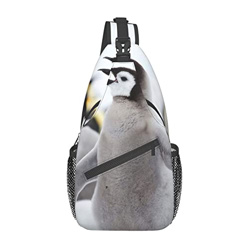 Cross-Brusttasche, diagonales niedliches Pinguin-Tier-Lauf-Fanny-Pack-Gürteltasche mit verstellbarem Riemen für Damen und Herren, freihändige Geldbörse, Hüfttasche von KazUp