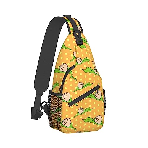 Cross-Brusttasche, diagonales niedliches Tierschnecken-Lauf-Fanny-Pack-Gürteltasche mit verstellbarem Riemen für Damen und Herren, freihändige Geldbörse, Hüfttasche von KazUp