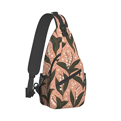 Cross-Brusttasche Diagonal Lily Running Fanny Pack Gürteltasche mit verstellbarem Riemen für Damen und Herren, freihändige Geldbörse, Hüfttasche von KazUp