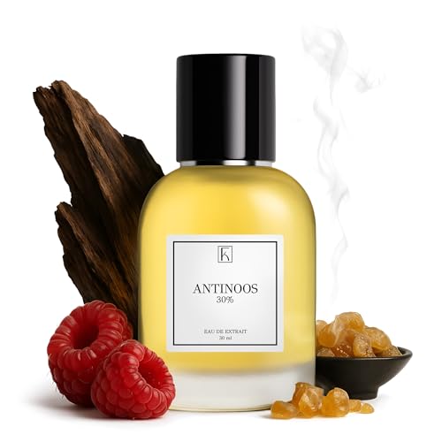 KAZAAR - ANTINOOS - 30ml - Extrait de Parfum für Herren - Holzige Duftnoten von Himbeere, Oud & Weihrauch - mit 30% Duftöl-Anteil über 12h lang anhaltender Duft - aus Schweizer Manufaktur von Kazaar
