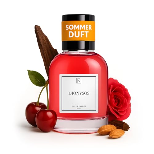 KAZAAR - DIONYSOS - 50ml - Eau de Parfum für Herren & Damen - Fruchtige Duftnoten von Schwarzkirsche & Türkischer Rose - mit 20% Parfümöl bis zu 8h lang anhaltender Duft - aus Schweizer Manufaktur von Kazaar