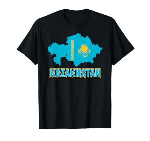 Kasachische Flagge von Kasachstan, patriotische Männer, Frauen, Kinder T-Shirt Kasachische Flagge von Kasachstan, patriotische Männer, Frauen, Kinder T-Shirt von Kazakhstan Flag Asian Heritage Apparel & Gifts