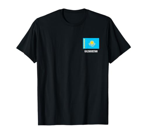 Kazakhstan Kazakhstani Clothing & Gifts Kasachstanische Flagge T-Shirt für Männer und Frauen, Unisex-Erwachsene, Schwarz, S Kazakhstan Kazakhstani Clothing & Gifts Kasachstanische Flagge T-Shirt für Männer und Frauen, Unisex-Erwachsene, Schwarz, S von Kazakhstan Kazakhstani Clothing & Gifts