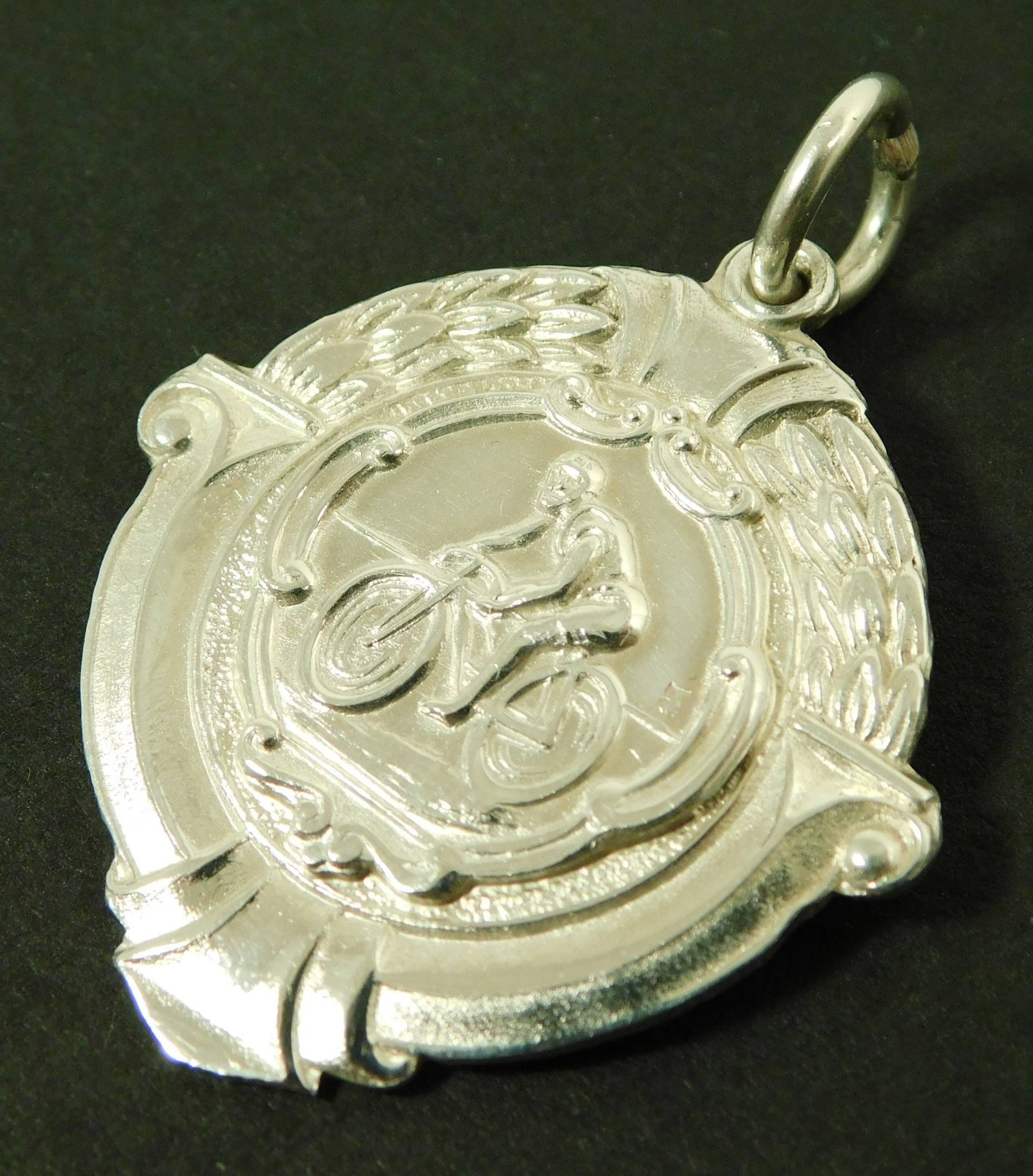 Vintage Plymouth Corinthians Radfahren Team Massiv Silber Taschenuhr Medaille | 16267 Vintage Plymouth Corinthians Radfahren Team Massiv Silber Taschenuhr Medaille | 16267 von Kazeran