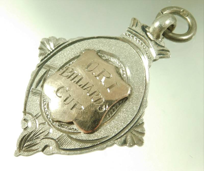 Vintage Sterling Silber Albert Uhrenkette Billard Fob Medaille Von T J Skelton 1928 | 15538 Vintage Sterling Silber Albert Uhrenkette Billard Fob Medaille Von T J Skelton 1928 | 15538 von Kazeran