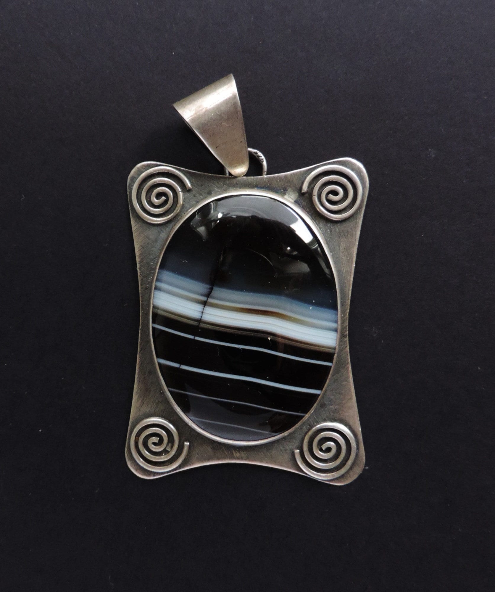 Silber-Anhänger, Onyx, Silberkette, Geschenk Für Sie, Handgefertigt Silber-Anhänger, Onyx, Silberkette, Geschenk Für Sie, Handgefertigt von Kaziar