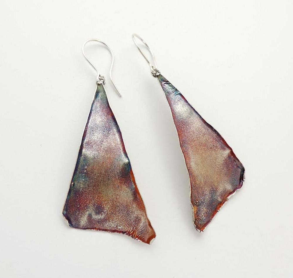 sterling Silber Ohrringe, Dangle Ohrringe, Rustiuc Silber, Handgemacht, Oxidiert, Leicht Ohrringe/Für Frauen sterling Silber Ohrringe, Dangle Ohrringe, Rustiuc Silber, Handgemacht, Oxidiert, Leicht Ohrringe/Für Frauen von Kaziar