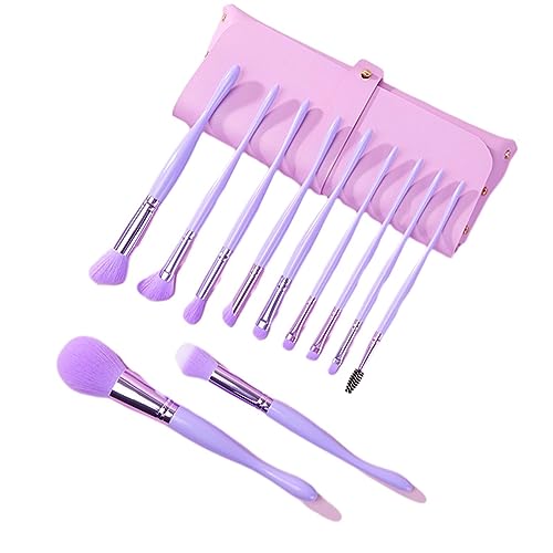 Make-up-Pinsel-Set | Make-up-Pinsel-Set mit Etui,11-teiliges Make-up-Pinsel-Set in Seepferdchenform, synthetische Pinsel, Concealer, Puder, Rouge, Blending, Gesicht, Lidschatten, Pinsel-Sets Kazuko von Kazuko