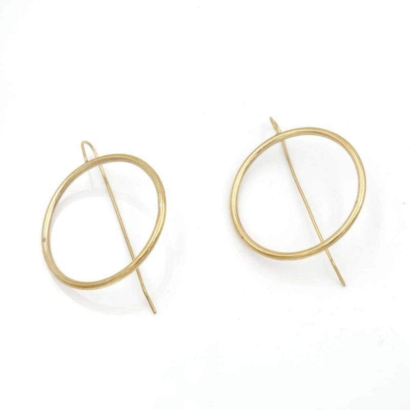 Messingohrringe Hoop -Long - Hook Handgearbeitet Aus Recyclingmaterial Kenia Messingohrringe Hoop -Long - Hook Handgearbeitet Aus Recyclingmaterial Kenia von KazuriGermany