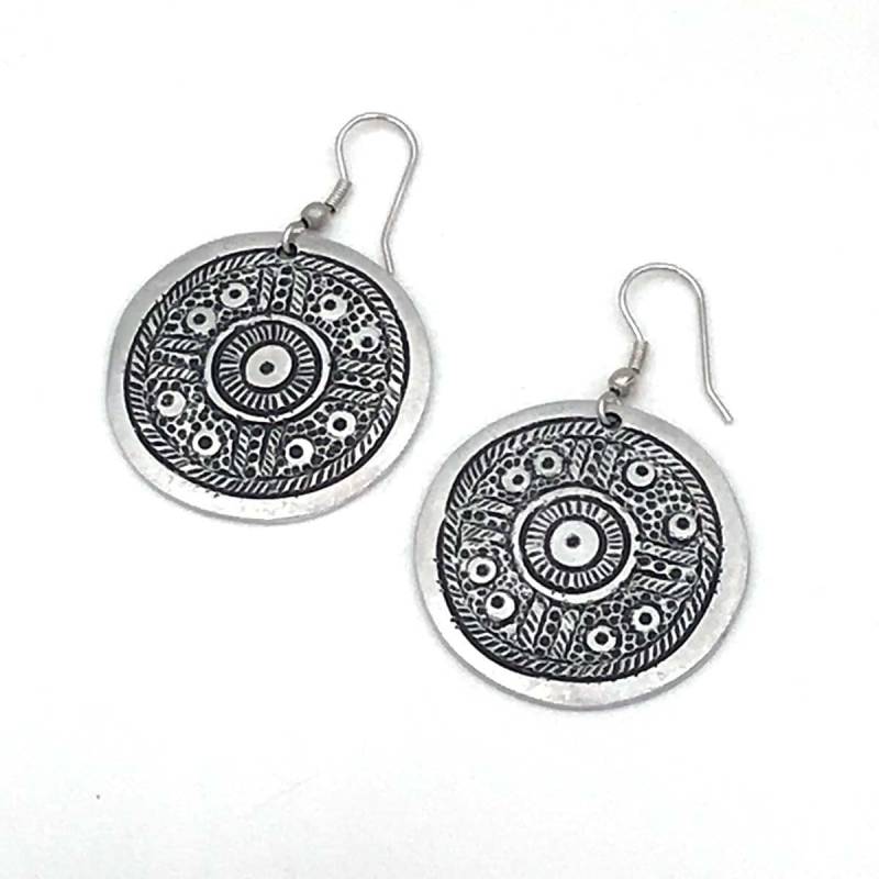 Ohrring Aluminium - Disk , Handgearbeitet Aus Recyclingmaterial, Bawa Hope, Kenia Ohrring Aluminium - Disk , Handgearbeitet Aus Recyclingmaterial, Bawa Hope, Kenia von KazuriGermany