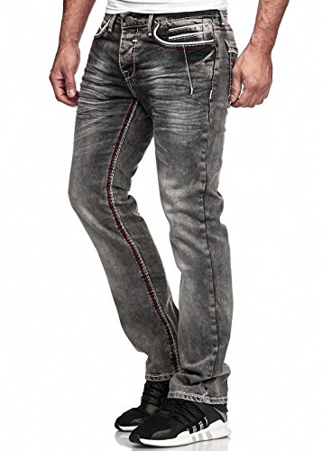 Kc-1981 Herren Jeans Hose Washed Straight Cut Regular Stretch Dark Grey Grau W29 L32 Kc-1981 Herren Jeans Hose Washed Straight Cut Regular Stretch Dark Grey Grau W29 L32 von Kc-1981