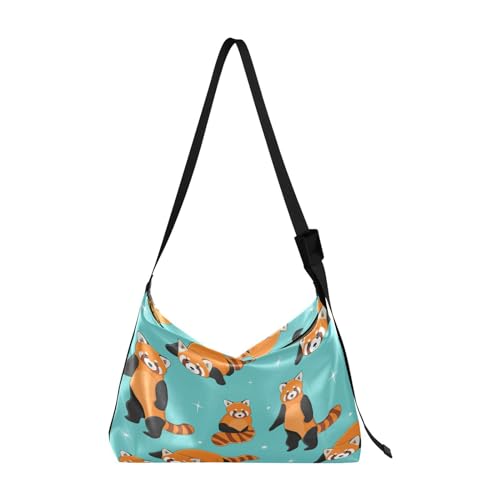 Kcldeci Allzweck-Sporttasche, Tragetasche, niedlicher roter Panda, verschiedene Posen, Sporttaschen, Bauchtaschen, Handtaschen, Crossbody-Taschen, mehrfarbig, Einheitsgröße von Kcldeci