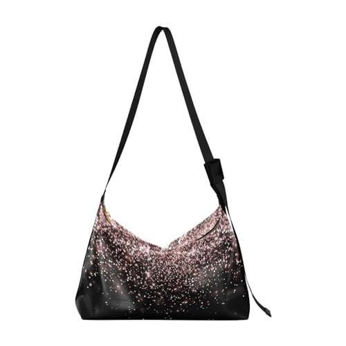 Kcldeci Allzweck-Sporttaschen, Tragetaschen, Roségold, Schwarz, Glitzer, Sporttaschen, Bauchtaschen, Handtaschen, Crossbody-Taschen, mehrfarbig, Einheitsgröße von Kcldeci