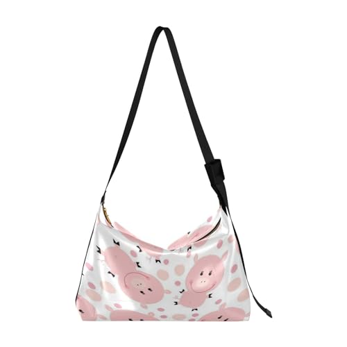 Kcldeci Allzweck-Sporttaschen, Tragetaschen, Schweine, Rosa, Sporttaschen, Bauchtaschen, Handtaschen, Crossbody-Taschen, mehrfarbig, Einheitsgröße von Kcldeci