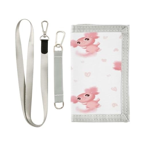 Kcldeci Axolotl Kinder-Geldbörse für Jungen und Mädchen, Rosa, für Kleinkinder, Geldbörse für Kinder, mehrfarbig, Einheitsgröße, Casual von Kcldeci