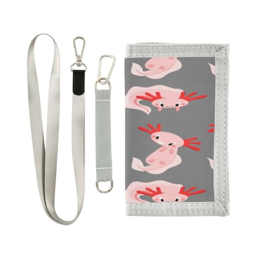 Kcldeci Axolotl Kindergeldbörse für Jungen und Mädchen, Rosa, Meerestiere, Kleinkind, Geldbörse, Geldbörse für Kinder, mehrfarbig, Einheitsgröße, Casual von Kcldeci