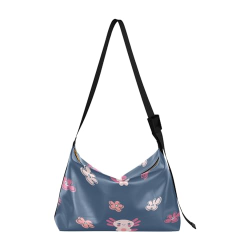 Kcldeci Axolotls Allzweck-Sporttaschen, Sporttaschen, Bauchtaschen, Handtaschen, Crossbody-Taschen, mehrfarbig, Einheitsgröße von Kcldeci