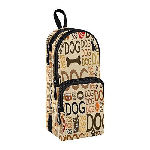 Kcldeci Federmäppchen Stifthalter Stifttasche Hunde Knochen Haus Make-up Kosmetiktasche Tasche Büro Aufbewahrung Organizer für Frauen Männer von Kcldeci