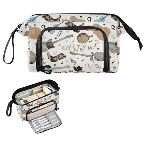 Kcldeci Federmäppchen für Musikinstrumente für Jungen und Mädchen, große Bleistifttasche für Erwachsene, mit Reißverschluss, Teenager, große Aufbewahrungs-Bleistiftbox für Schule, Büro, Mehrfarbig von Kcldeci