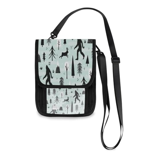 Kcldeci Jackalope Reisebrieftasche, Geldbörse, Handytasche, Crossbody-Tasche, Reisepasshülle für Damen und Herren, mehrfarbig, Einheitsgröße, Casual von Kcldeci