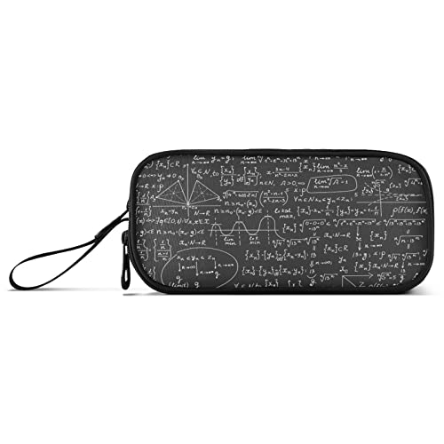 Kcldeci Mathematik Pädagogisch auf schwarzem Federmäppchen, großes Fassungsvermögen, Federmäppchen für Mittelschule, Büro, Uni, Erwachsene, Mädchen und Jungen von Kcldeci
